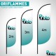 Drapeaux Oriflammes - 2m / 3m / 4m