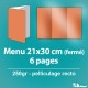 Menu - dépliant 6 pages (42x29,7cm ouvert)