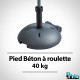 Pied béton à roulettes