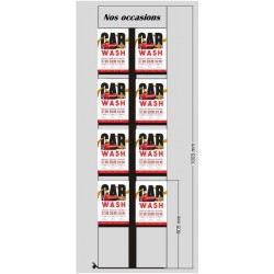 Porte affiche lumineux autoportant