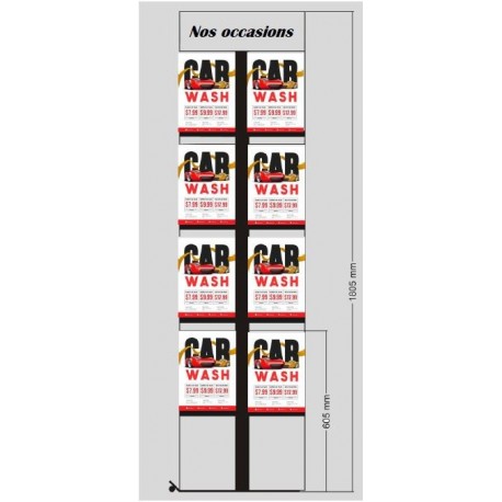Porte affiche lumineux autoportant