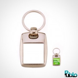Porte clés carré en acier