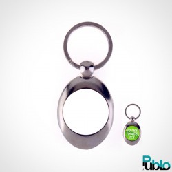 Porte clés ovale en acier