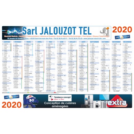 Calendrier Jalouzot