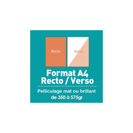 Flyers A4 R/V de 350 à 575gr option pelliculage