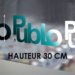 Adhésif lettre découpé hauteur 30 cm
