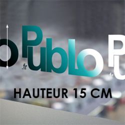 Adhésif lettre découpé hauteur 15 cm