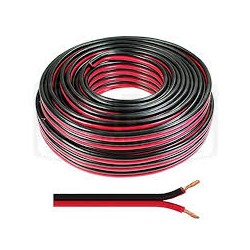 Câble audio HI-FI rouge/noir 2 x 0,75 mm²