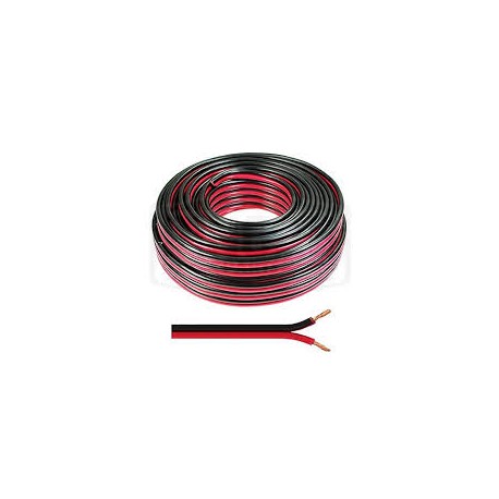 Câble audio HI-FI rouge/noir 2 x 0,75 mm²