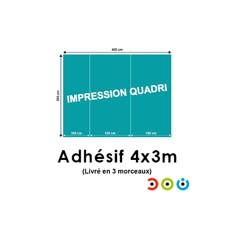 Adhésif 4x3m (3 ou 4 morceaux)