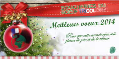 Carte de voeux Boucheries Boeuf Tricolore