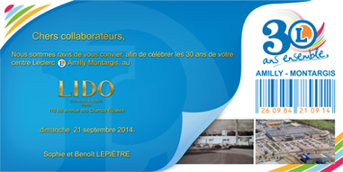 Carton invitation Leclerc Amilly