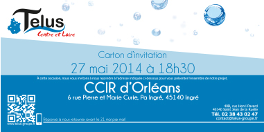 Carton invitation Telus Groupe propreté